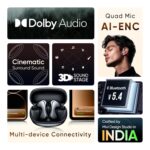 Mivi SuperPods Immersio[Flagship Launch] | Dolby Audio, 3D Soundstage, 60H Battery, AI-ENC Mic, BT 5.4 | Ear Buds Wireless with Deep Bass, Fast Charging, in-Ear Bluetooth Earbuds - Image 3