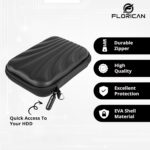 FLORICAN Shockproof EVA Hard Disk Case for All 2.5" Hard Disks/Travel Friendly Case (Black) - Image 3