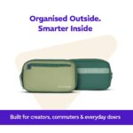Provogue Vault Tech Organizer Pouch, Gadget Organiser for Travel, Office & Daily Use, Storage Case for Cables, Chargers & Hard Disk, Compact Electronics Organizer for Men & Women, Sage Green - Image 4