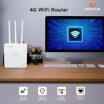 UniPlus WiFi 6 Router with 5G/4G SIM Support | 80–100m Range, Supports 32 Users, 512MB RAM, Plug & Play, Compatible with NVR, DVR, WiFi Cameras – Mobile SIM Based Wireless Router - Image 4