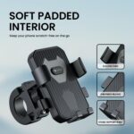 Portronics Mobike 4 Bike Phone Mount with 360° Rotational, Strong Hold for Bicycle, Motorcycle Compatible with 4.7 to 6.8 inch Devices(Black) - Image 5