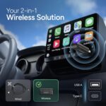 Ambrane 2 in 1 Wireless CarPlay & Android Auto Adapter | Convert Wired to Wire-Less CarPlay/Android-Auto | Plug & Play USB Dongle | Bluetooth 5.4 + Dual-Band Wi-Fi | Works with iPhone & Smartphone - Image 3