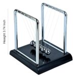 HindCraft Newton’s Cradle Pendulum 4 Inch | Swinging Balance Balls Desk Toy for Office & Home Decor | Science Physics Gadget for Adults & Kids | Stress Relief Gift, Study Table Decoration - Image 3