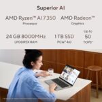 ASUS Zenbook S16, AMD Ryzen AI 7 Octa Core 350, 24GB,1TB,16" Touch Screen, 3K OLED, Windows 11,M365 Basic(1Yr)*,Office24,Scandinavian White,1.5 Kg,UM5606KA-RJ108WS,Next-Gen AI Laptop,Copilot+ - Image 3