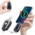 Emergency Charger, Keychain Phone Charger, Fast Finger 1500 MAH Charging, Key Ring Cell Phone Charger, Compatible with I Phones for Travel (Type i Phone) - Image 3