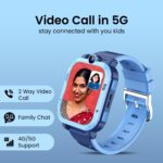 PunnkFunnk Newly Launched Safeguard 5G/4G Kids Smart Watch with SIM Calling, GPS Tracker, Video Call, SOS Alerts, Face Unlock, Games, IP67, 800mAh Battery, Voice Chat, Live Location(Blue) - Image 3