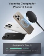 ESR Magsafe Charger for iPhone, Wireless Charger Compatible with iPhone 17/16/15/14/13/12 Series, AirPods 4/3/AirPods Pro, Black - Image 3