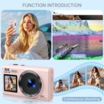 Digital Camera for Kids, 1080P FHD Kids Camera with 32GB SD Card, 44MP Point and Shoot Digital Camera with 16X Zoom, Compact Small Vintage Camera Gifts (aicam26) - Image 3