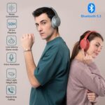 Srhythm NC25 Wireless Headphones Bluetooth 5.3,Lightweight Noise Cancelling Headset Over-Ear with Low Latency,Green - Image 3