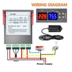 amiciSmart STC-3028 Digital Thermostat Temperature & Humidity Regulating Device with NTC Sensor, Dual Output & 10A Relay | Ideal for Incubators, Poultry, & DIY Environmental Control (AC 220V) - Image 4
