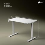Green Soul Imperium Neo Smart Height Adjustable Table for Office Work | Sit Stand Desk with Integrated Charging | Advance Memory Preset | 3 Year Warranty | (White,1000 x 600 Top) - Image 3