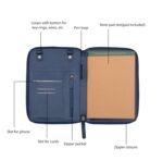 OBLIQUE Tech Folio Gadget Portfolio Organiser Tech Kit Bag for Tab and Office Accessories Ideal Gift Portfolios for Men and Women | Slikk - Navy - Image 3