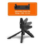 Vlogging Kit 6 in 1 for iPhone, Android (with Tripod), Mini LED + Cardioid Microphone + Phone Clip + Tripod for Live Broadcasting, Video Calling, Vlogging, YouTube, Instagram (T-6.1) - Image 3