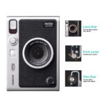 Fujifilm Instax Mini Evo Hybrid Camera Premium Edition with 20 Shots of Stone Gray Film and 100 Different Expressions-(Black) - Image 3