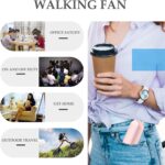 3 IN 1 Hand Fan, Portable USB Rechargeable Small Pocket Fan, Battery with Power Bank, Flashlight Feature for Women, Travel, Outdoor - Image 4