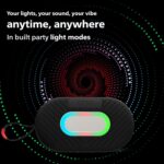PHILIPS Audio TAS1400BK Wireless Bluetooth Speaker with Deep Bass, Passive Radiator, 12W Sound Output, 1200mAh Rechargable Battery, RGB Light Modes, 10H Playtime, Supports TF/USB/BT Modes (Black) - Image 5