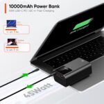 Vanguard Mini 45W Fast Charging 10000mAh Power Bank, USB-C PD 45W and QC 4.0+,USB-A QC 3.0 with Digital Display, Slim and Portable Design(45W, Silver) - Image 3