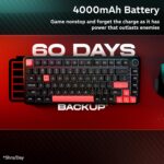 daWg HighKEY 718, 75% Wireless Mechanical Keyboard, RGB, daWg Glacier Tactile Switches, Hot Swap, Gasket with 5 Layer Absorption, 4000mAh, 30 Days, (Type-C, 2.4Hz, 3*BT), Volume Knob, Advance Software - Image 5