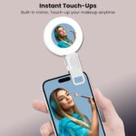 WeCool FL02 LED Video Camera Light for Zoom Meeting with inbuild Mirror, Photography Lighting with Clip Dimmable and Rechargeable for Camera Selfie Stick Tripod Laptop Cellphone - Image 3