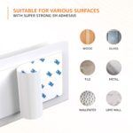 amazon basics Wall Mounted Mobile Holder Storage Case for Phones with Strong Adhesive Strips,Wall Mount Mobile Stand/Multi Purpose Stand with Hole for Phone Charging (White) - Image 3