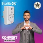 Sturlite Konvert Multiplug| 6-16 Amp| 2-Pin & 3-Pin Socket| Universal AC Travel Adapter| Premium Polycarbonate Body Socket| Compact Converter Plug for Travel, Home & Office Use - Pack of 1 - Image 3