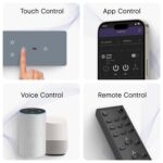 Iotics Smart Wifi Switch Board: 8 x Switch Module. Touch Control, Remote, App Control. Voice Control with Alexa & Assistant. Smart Touch Switch Board For Home Automation (Grey), 240 Volts - Image 3