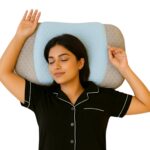 Arm Support Pillow for Side and Back Sleepers, Soft and Supportive, Reduces Shoulder Stiffness, Grey and Blue - Image 4