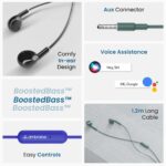 Ambrane Wired Headphones in Earphones with in-Line Mic for Clear Calling, 14Mm Dynamic Drivers for Boostedbass, 3.5Mm Jack, Multi-Functional Controller (Stringz 38 Lite, Blue) - Image 3