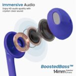 Ambrane Wired Headphones in Earphones with in-Line Mic for Clear Calling, 14Mm Dynamic Drivers for Boostedbass, 3.5Mm Jack, Multi-Functional Controller (Stringz 38 Lite, Blue) - Image 4