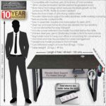 Xtreme M1-Gaming, Work & Study Desk. Feature Rich, Large for PC, Dual Monitors, iMac, and Laptops. Metal & Engineered Wood. Black Stand 4 Feet-(M1B425_ Smoke Pine Oak) - Image 3
