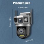 TP PLUS 3MP Full HD Smart Wi-Fi CCTV Home Security Camera 360° with Pan Tilt Bulb Camera View & Talk 128GB SD Card (New Dual Lens PTZ) - Image 3