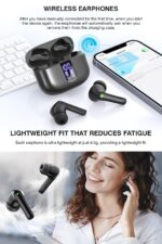 TAGRY Wireless Earbuds, Bluetooth 5.3 Headphones with HiFi Stereo Sound, 48H Playtime with LED Power Display Charging Case, IP6 Waterproof in Ear Earphone with Mic for Sport - Image 4