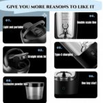 Performance Pro Electric Shaker For Gym (Made With Tritan), 7000 RPM, IPX7 Waterproof, Portable Mixer Cup With STORAGE BOX, Mixer Electric Protein Shaker Bottle (BLACK) ,650 Ml - Image 3