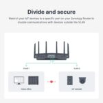 Synology RT6600ax - Tri-Band 4x4 160MHz Wi-Fi Router, 2.5Gbps Ethernet, VLAN Segmentation, Multiple SSIDs, Parental Controls, Threat Prevention, VPN (US Version) - Image 4