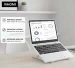 6 Angles Adjustable Aluminum Laptop Stand, Ergonomic Foldable Portable Tabletop Riser Holder for MacBook, HP, Dell, Lenovo & All Notebooks (Grey) - Image 3