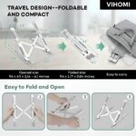 6 Angles Adjustable Aluminum Laptop Stand, Ergonomic Foldable Portable Tabletop Riser Holder for MacBook, HP, Dell, Lenovo & All Notebooks (Grey) - Image 4