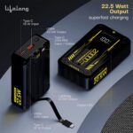 Lifelong Armour 20000 mAh 22.5 W Fast Charging Compact Pocket Size Power Bank with 6 Input/Output Port (Black, Lithium Polymer, Quick Charge 3.0 for Mobile, Earbuds, Smartwatch, Speaker, Tablet) - Image 3