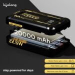 Lifelong Armour 20000 mAh 22.5 W Fast Charging Compact Pocket Size Power Bank with 6 Input/Output Port (Black, Lithium Polymer, Quick Charge 3.0 for Mobile, Earbuds, Smartwatch, Speaker, Tablet) - Image 4