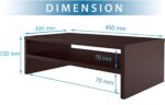 Dime Store Wooden Monitor Stand with Storage Organizer for Desk, Tables, Office, Home, Studio, Study Table | Desktop Ergonomic Monitor Stand Riser (Medium, Brown) - Image 3