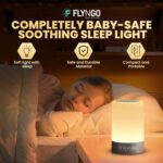 FLYNGO Touch Control LED Night Light Table Lamp for Bedroom, Living Room, and Study, with Adjustable Brightness, USB Rechargeable (A1)Plastic ,White - Image 6