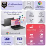ASUS Chromebook CM14, Octa-Core MediaTek Kompanio 520, 14" (32.46 Cms) FHD, Thin and Light Chromebook (8GB RAM/128G + Kaspersky Standard 1 Device 1 Year (Physical Pack) - Image 4