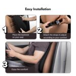 Ergonomic Car Lumbar Support Cushion, Memory Foam, Black, Premium Fit, Breathable Washable Fabric, Mid-Back Support - Image 6