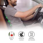 Ergonomic Car Lumbar Support Cushion, Memory Foam, Black, Premium Fit, Breathable Washable Fabric, Mid-Back Support - Image 7