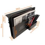 TARKAN Desk Side Storage Organizer, Under Laptop Holder Clamp on Table Top, No Drill Mount with Magnetic Pen Holder, Fits Flat Edge Desk 0.4" to 2" Inch (Black) - Image 3