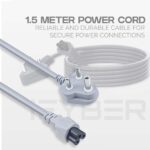 1.5 Meter Laptop Power Cord | 3-Pin Prong AC Power Cable | Notebook Computer Charger Adapter Cable Wire for School, Office and Home Appliances (Pack of 1) - Image 3