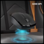 ZEBRONICS Wireless Mouse, 2.4GHz, 3200 DPI, 3 Buttons, Comfortable & Ergonomic, USB Nano Receiver, Power-Saving Mode, Works on Most Surfaces, for Mac | Laptop | Computer (Freego, Black) - Image 4