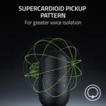 Razer Seiren V3 Mini USB Microphone: Condenser Mic - Supercardioid Pickup Pattern - Tap-to-Mute Sensor with LED Indicator - Shock Absorber - Ultra Compact - PC, Discord, OBS Studio, XSplit - Black - Image 4
