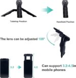6-in-1 Vlogging Kit Compatible with All Phones & Cameras with Remote, Mic, Mini Tripod Stand, LED Light & Phone Holder Clip for Live Broadcasting, Video Calling, YouTube Video Making Kit. - Image 3