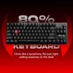 daWg Highkey 373, Anti-Ghosting Wired Mechanical 80% Keyboard, White Backlit LED, daWg Glacier Tactile Switches, 85 Double-Shot PBT Keycaps, 1000Hz Polling Rate, Volume Knob, 1.8m Braided Cable - Image 3