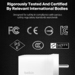 Belkin 60W (30W + 30W) Two Ports USB -C PPS Fast Charging Wall Charger,2M Extender with 4-Port (2 USB -C & 2 USB-A),Compatible with iPhone Series,Ipad,Galaxy S24,Google Pixel,2 Years Warranty,White - Image 4